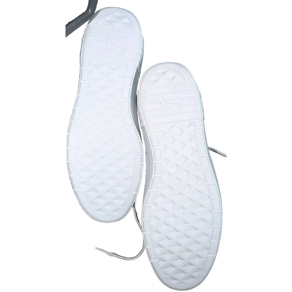 Size 11W - PUMA Smash Platform V2 Triple White W, Please Read Description.